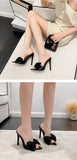 Liyke Pointed Toe Mules High Heels Slipper Female Summer Party Banquet Shoes Butterfly-knot Women Slides Sandals Mart Lion   