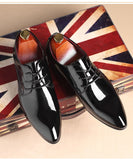 Luxury Shoes Men's Formal Oxford Leather Dress Pointed Wedding Mart Lion   