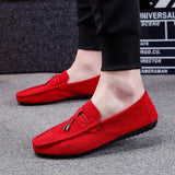 Suede Casual Shoes Men's Soft Sole Shoes Slip-On Loafers Moccasins Driving Mart Lion   
