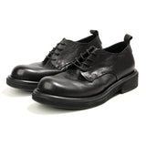 Soft Leather Men's Formal Shoes Luxury Brand Handmade Retro Genuine Leather Daily Wedding Social MartLion   