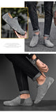 Men's Sneakers Casual Slip On Loafers Outdoor Light Flats Autumn Genuine Leather Shoes Solid Color Mart Lion   