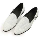 Men's Sandals White Summer Ventilate Loafers Shoes Casual Driving Daily Walk Stylish Special Design Cow Leather MartLion   