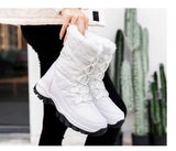 Winter cotton shoes high top snow boots women's outdoor casual warm non-slip plus velvet cotton Mart Lion   