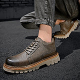 Leather Men Boots Cow Leather Upper Durable Sole Lace up Winter Boots Leisure Outdoor Shoes For Man MartLion