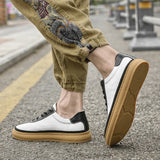 Outdoor Shoes Genuine Leather Men's Sneakers Summer Hollow Out Lace-Up Footwear Classic Skate MartLion   