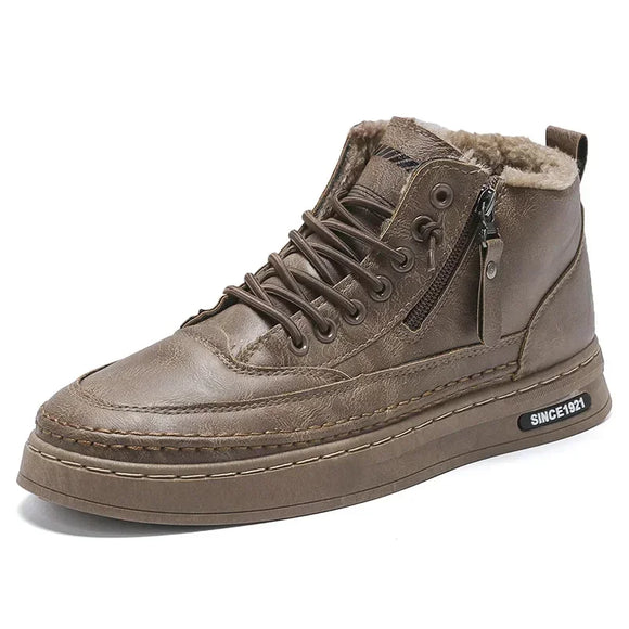 Men's Winter Warm Cotton Shoes Classic Retro Plush Anti Slip Snow Boots Outdoor Sports Casual Shoes MartLion