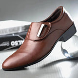 White Leather Dress Shoes Men's Spring Autumn Breathable Formal Derby Casual English MartLion B 38 