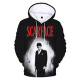 Movie Scarface 3D Print Hoodie Sweatshirts Tony Montana Harajuku Streetwear Hoodies Men's Pullover Cool Clothes Mart Lion   