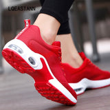 Thick Bottom Ladies Sneakers Breathable Soft Sole Ladies Casual Shoes Women Mesh High-Top Zapatos De Mujer Mart Lion   