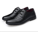 genuine leather soft sole men's casual leather shoes, cowhide breathable, lightweight, non slip lace up leather shoes MartLion   