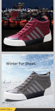 Green High-Top Canvas Shoes Men's Winter Sneakers Warm Fur Shoes Lace-up Casual Sneaker Man MartLion