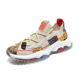 Fujeak Casual Running Shoes Breathable Vulcanized Non-slip Trainers Sneakers Tennis Men's Mart Lion Beige 39 