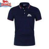 Embroidered Summer Polo Shirt Men Hot Men's Short Sleeve Top  Casual Polo-shirt for Men MartLion Navy Blue XL(67-75)KG 