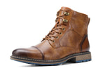 Men's Boots Comfortable  Spring Leather Boots MartLion 604 brown 7 