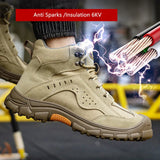 winter work shoes with steel toe high top work safety sneakers anti puncture warm protective anti slip winter work boots MartLion   