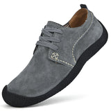 Outdoor Shoes Men Sneakers  Casual Men Shoes Suede Leather Shoe MartLion GRAY 45 