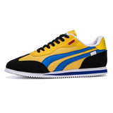 Yellow Low Casual Sneakers Men's Flats Outdoor Sport Shoes Trainers Basket Homme MartLion Black Yellow-7702 39 