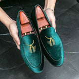 men's leather shoes driving suede luxury pointed banquet trendy men's flat shoes MartLion shunx295-lvse 38 