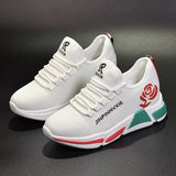 Women's Casual Sneakers Shoes Korean Style White Soft Bottom Mom Mart Lion   