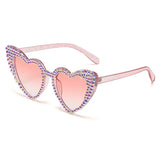 Lovely Pink Color Heart Square Sunglasses Jelly Color Protection Shades Summer Party Women Eyewear MartLion Pink 27  