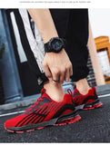 Marathon Running Shoes Men's Breathable Sneakers Summer Lightweight Mesh Sports Outdoor Lace up Training Shoes MartLion   