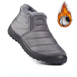 Cotton-Padded Shoes Winter Fleece-Lined Thickened Couple Snow Boots Warm Cotton Boots Mart Lion T-001 gray 37 
