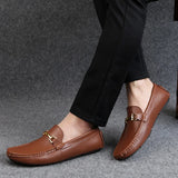 Handmade Shoes Genuine Leather Loafers Slip-ons Men's Casual Moccasin MartLion   
