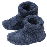 Winter Women Coral Fleece Slippers Girls Soft Soles High Boots Indoor Home Non-slip Sock Floor Shoes Men's Plush Warm Mart Lion Blue M(36-39) 