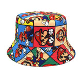 Super Mario Hat Anime Peripheral Cartoon mario Luigi Leisure Adult Outdoor Sunscreen Sunshade Fisherman Hat Holiday Gift MartLion 1 56-58cm 