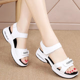 Leather Summer Women Sandals shoes ladies Platform Flat Sneakers wedges Air Outsole Light Weight MartLion   