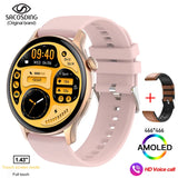 Bluetooth Call Women Smart Watch Full Touch Fitness IP68 Waterproof Men's Smartwatch Lady Clock + box For Android IOS MartLion SA-Alpha-1 L Gold CHINA 