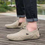 Men's Casual Sneakers Leather Moccasins Handmade Casual Luxury Shoes Loafers Flats Walking Driving Mart Lion   