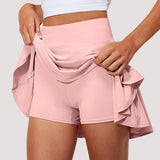 Women Stretch Skirt Printed Athletic Shorts Lightweight Waisted Skirt With Pockets Women' Simple Sports Skirt MartLion   