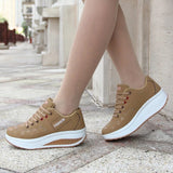 Women Sneakers Shoes Vulcanized Flats Walking Platform Sports Mart Lion   