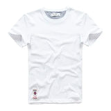 Men's Solid T-shirt Cotton t shirt Men Causal O-neck Basic shirt Male MartLion White02 L 