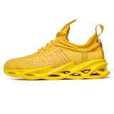 Sneakers Men's Lightweight Blade Running Shoes Shockproof Breathable Sports Height Increase Platform Walking Gym MartLion G157 Yellow 37 