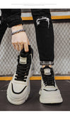 White Winter Work Short Boots for Men British Motorcycle Boots Outdoor Sports Casual Shoes MartLion