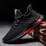 Men's Mesh Breathable Running Shoes Chunky Sneakers Outdoor Fitness Trainer Sport Lightweight Walking Jogging MartLion black 39 