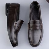 Genuine Leather Men's Shoes Casual Loafers Breathable Office Designer Slip On Driving MartLion   