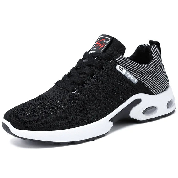 Professional Running Shoes Men's Lightweight Designer Mesh Sneakers Lace-Up Outdoor Sports Tennis MartLion 9308 Black and White 39 