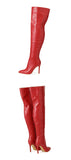 Liyke Runway Stripper Over The Knee Boots Women Autumn Winter Pointed Toe Stiletto Heels Zip Thigh High Shoes Mart Lion   
