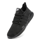 Men's Women Working Casual Shoes Lightweight Breathable Walking Sneakers Black White Hombre MartLion   