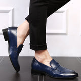 Men's Classic Retro Loafers Microfiber Leather Casual Shoes Wedding Party Moccasins Outdoor Driving Flats Mart Lion   