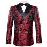 Men's Luxury Blazer Party Wedding Dress Jacket Suit Gold Thread Slim Dress Suit Barry Wang Mart Lion XX-0006 S 