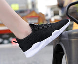 Men's Women Working Casual Shoes Lightweight Breathable Walking Sneakers Black White Hombre MartLion   