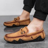 Leather Casual Shoes Men's Summer Loafers Driving Slip Moccasins Dress Sneakers MartLion   