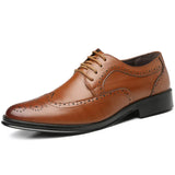 Men's  Oxford Shoes Calfskin Leather Brogue Dress Shoes Classic Shoes Man MartLion   