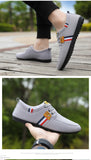 Men's Casual Shoes Brand Breathable British Sneakers Lace Up Soft Flats Driving White Black Peas Mart Lion   