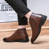 Microfiber Leather Chelsea Boots Men's Dress Autumn Ankle Formal Footwear Mart Lion   