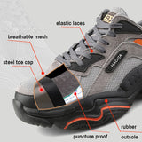 Safety Shoes Men's Protective Steel Toe Boots Male Anti-smashing Work Industry Indestructible Sneakers MartLion   